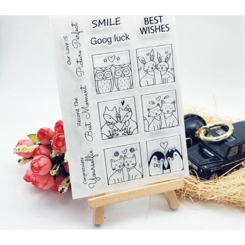 11x16CM Sweet animal transparent seal clear stamps silicone seal roller stamps DIY scrapbook album / card production