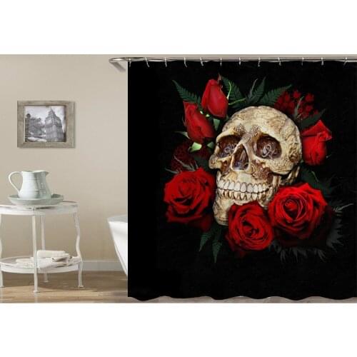 3D Print Shower Curtains Sugar Skull Curtains for Bathroom Waterproof Fabric Shower Curtains Customized Bath Decor
