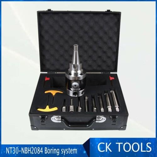 Quality Precision NT30-NBH2084 8-280mm Boring Head System tool Holder +8pcs 20mm Boring Bar Boring rang 8-280mm Boring Tool Set
