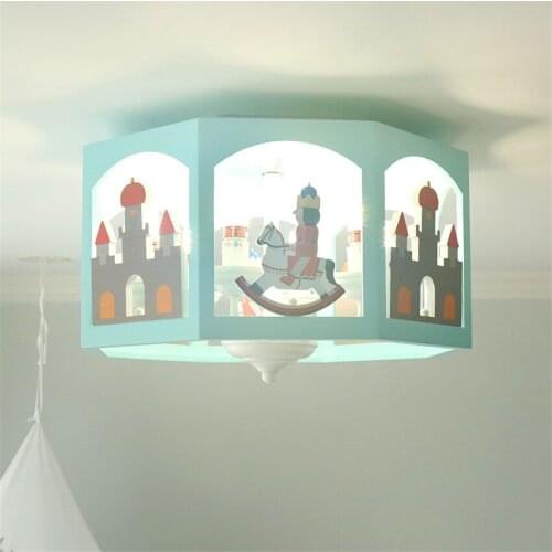 Nordic Fairy Tale Cartoon Circular Ceiling Lights Bedroom Living Room Childrens Room Ceiling Lamps American Girl Home Lighting