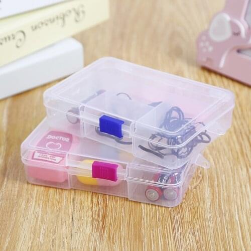 Slide buckle 5 transparent plastic storage box Jewelry display box fishing gear hook parts hardware packaging box