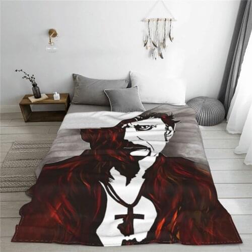 Wearable warm flannel Johnny And Hallyday blanket Singer blankets for airplane travel Bedspread Wrap