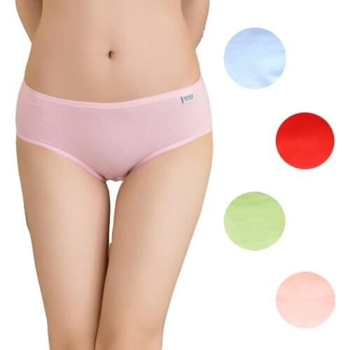 10Pc/Lot Girls Panties Teenagers Briefs Underwear Solid Student shorts Cotton Underpants