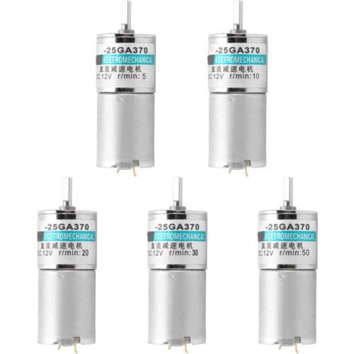 XD-25GA370 DC 12V Gear Motor Micro Low Speed CW CCW Permanent Magnet Automated Industry Wear-resistant