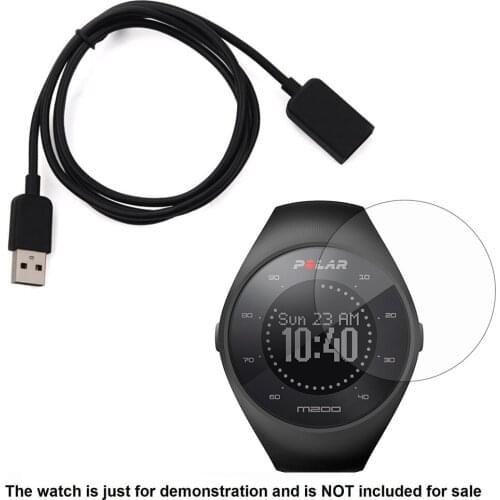 Screen Protector Shield Film + USB Charging Cable Charger Cables For Polar M200 Smart Watch Accessories