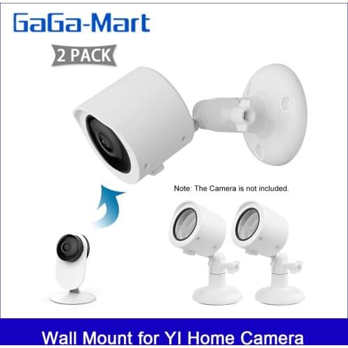 2pcs Weatherproof Wall Mount for YI Home Camera Mounted 360 Degree Swivel Bracket Holder Case Cover for YI 1080p/720p Camera