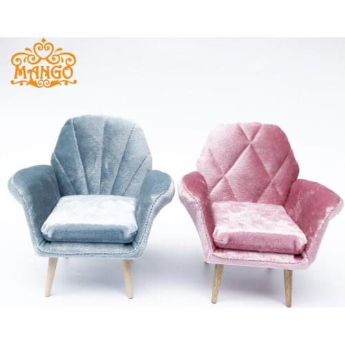 1/6 Dollhouse Living Room Furniture 2019 New Dollhouse Miniature Sofa DIY Furniture Toys Mini Handmade BJD Dolls Sofa