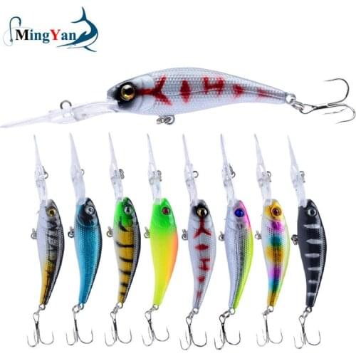 1pcs Slowly Sinking Minnow Fishing Lure Artificial Bait Hard Wobblers Pesca Plastic Crankbait 10cm/8g 6# Hook Fishing Tackle