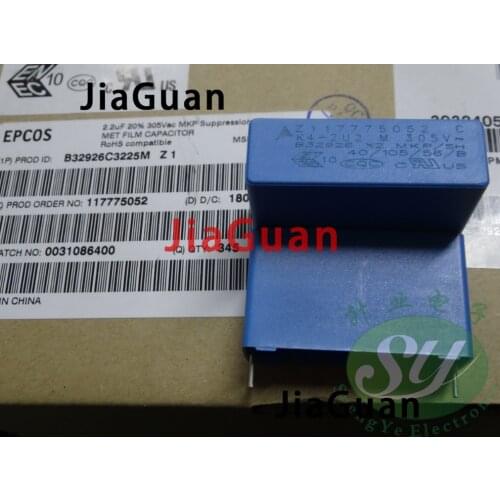 10PCS NEW EPCOS 2.2UF 305VAC B32926C3225M PCM37.5 225/305VAC p37.5mm 2200NF B32926 2.2uf/305VAC 2u2 225