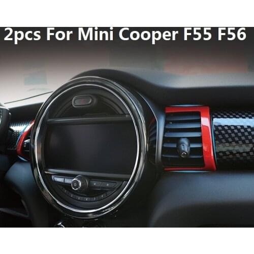 2pcs Car Vent Cover Sticker Air Outlet Mouldings Trim for Mini Cooper F55 F56 2015 2016 2017 2018 Interior Styling Acccessories