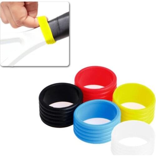2Pcs Multicolor Rubber Tennis Racket Grip Ring Fixed Stretchy Tennis Racket Handle Rubber Ring Band Overgrips Sports Accessories
