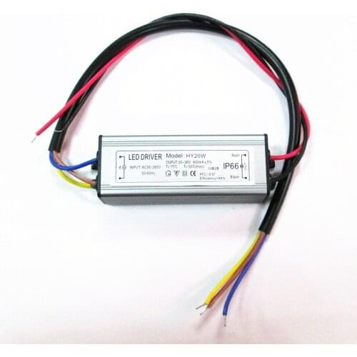 20W LED Driver Transformer Power Supply Light AC 85-265V to DC 20-38V Adapter for Light Chip