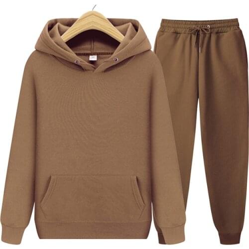 2021 Manner Sets Hoodies + Hosen Herbst Winter Mit Kapuze Sweatshirt Jogginghose Mode Slim Fit Manner Set pullover Hoody