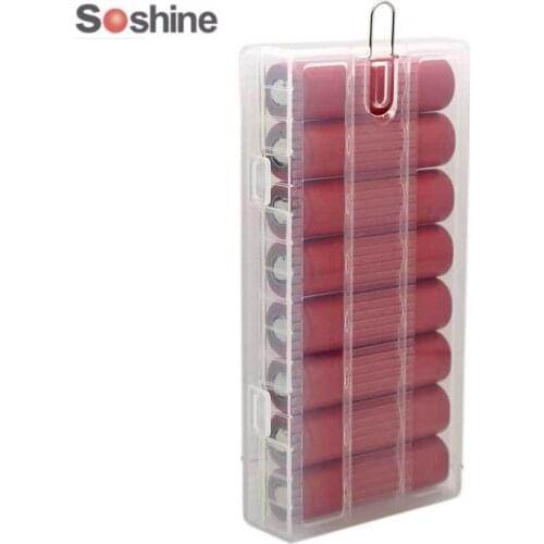 5 Pcs / lot Soshine 8X18650 Battery Holder Case 18650 Battery Storage Box with Hook Holder