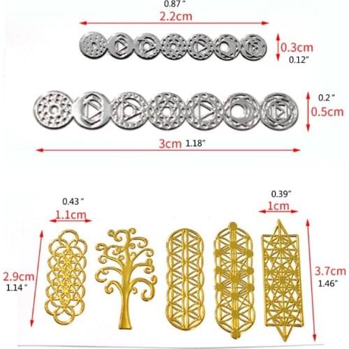 85LB 1 Set Seven Chakras Metal Stickers Epoxy Resin Mold Fillings Jewelry Making Material Filler DIY Art Crafts Decor