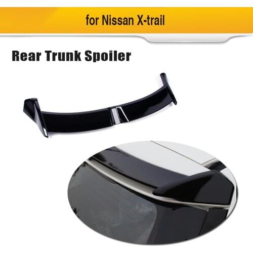 Car Rear Roof Spoiler For Nissan X-Trail 2014 - 2019 Rear Wing Boot Lip Spoiler ABS Glossy Black Carbon Look