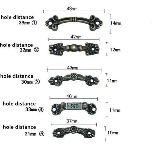 1PC Bronze Alloy Antique Handle,Jewelry Box Drawer Handle,Wooden Box Handle,Mini Handle,Gift Box Accessories