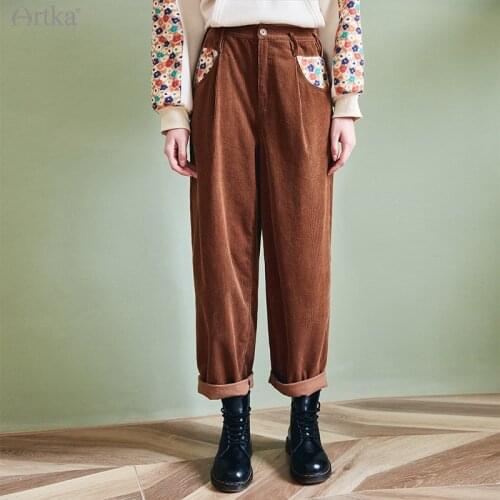 Женские вельветовые брюки Artka China At AliExpress