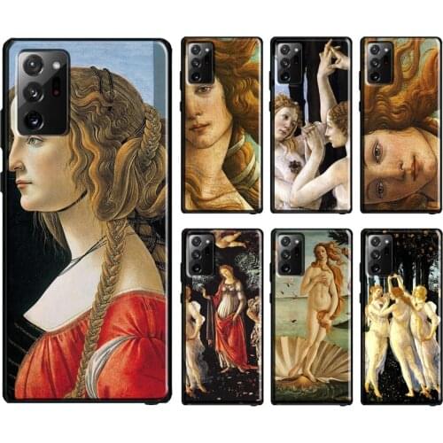 Sandro botticelli Renaissance art Case For Samsung Galaxy S10 Plus S8 S9 S20 FE Note10 Plus Note9 Note20 S21 Ultra Cover Bag