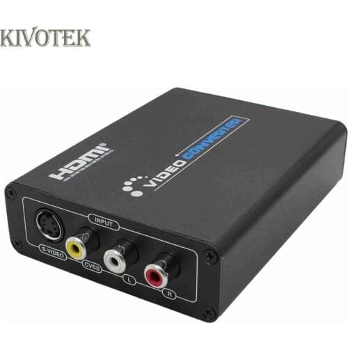 CVBS/RCA/Composite Video+AudioL/R+S-Video to Audio+HDMI1080P Adapter Converter Scaler For DVD PC HDTV PSP PS34 STB Free Shipping