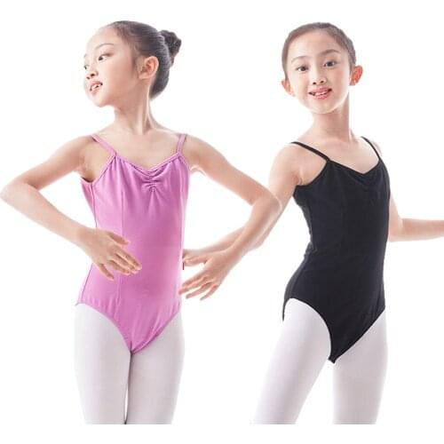 Kids Girls Sling Ballet Leotard Clothes Childrens Ballet Dance Performance Costumes 3-14 Years Girls Gymnastics Dress Leotard