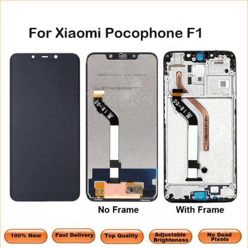 LCD+Frame For Xiaomi Pocophone F1 LCD Display Screen For POCO F1 LCD Screen Display 2246*1080 Resolution