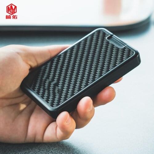 EDC Tool Anti-degaussing Wallet anti-theft Brush Carbon Fiber Mini NFC Credit Card Bank Card Box