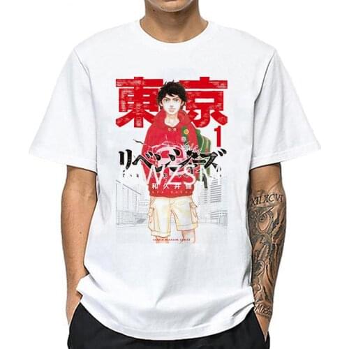 Anime Harajuku Man Tokyo Revengers Manjiro Sano printing T Shirts Tees Shirt Tops Design Short-Sleeved Aesthetic