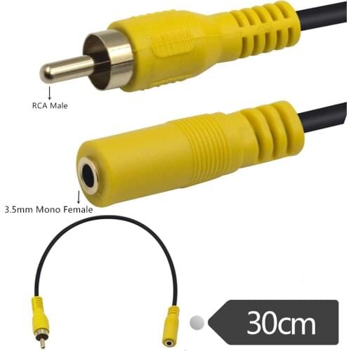ERE 3.5mm to RCA Cable, Gold Plated 3.5mm Female Mono Jack to RCA Male Adapter Cable for Speaker, Media Playerh