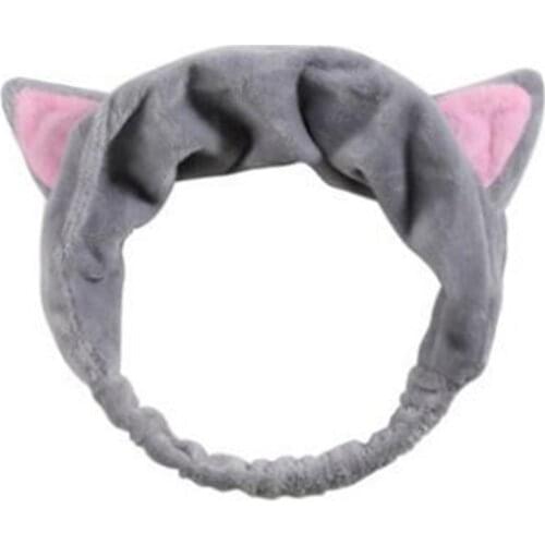 Lovely Cartoon Cat Ears Soft Elastic Women Hairband Face Washing Makeup Headband Spa Bath Shower Make Up Accessories