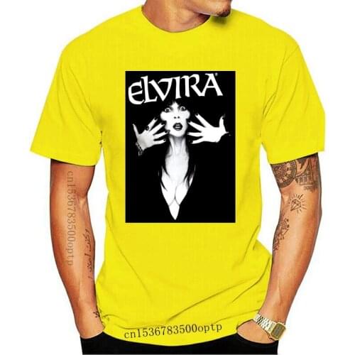 Fashion Printing Cotton Men T Shirt Elvira Mistress Of The Dark Surprised T Shirt Mens Funny T Shirts