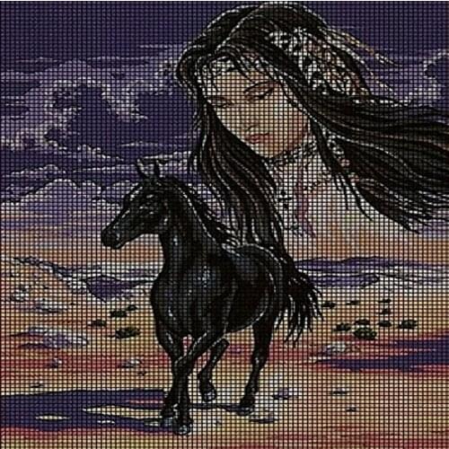 Gold Collection Embroidery Lost in a Dream Cross Stitch Set with 14CT Aida Counted Canvas & Free Shipping for Home Decoration