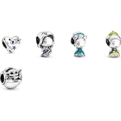 NEW 2021 100% 925 Sterling Silverw Love Charm Pendant Fit DIY Original Bracelet Fshion Jewelry Gift