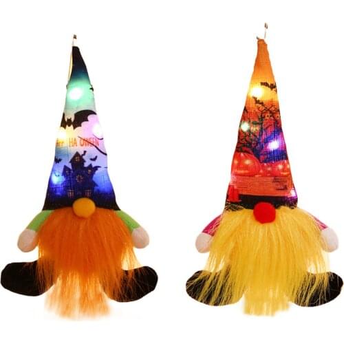 2021 New Faceless Plush Doll St. Patricks Day Cute Luminescent Gnome Halloween Decoration Hanging Handmade Plush Toy favorable