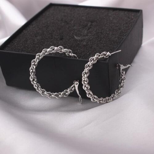 Wholesale Pendientes Bijoux Round Weave Twist Hoop Earrings For Women Wedding Jewelry Brincos Earings Gift Party