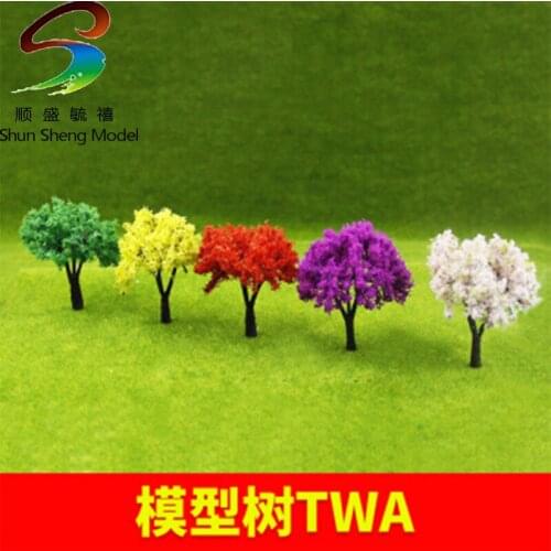 Plastic Model Trees Train Layout Garden Scenery colorful flower Trees Miniature Toys For Children KIDS