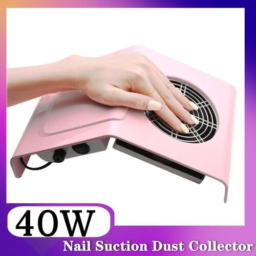40W Nail Dust Collector Machine for Manicure Pedicure Tools Strong Suction Nails Art Tool With Filter Strong Power Nail Art Tool