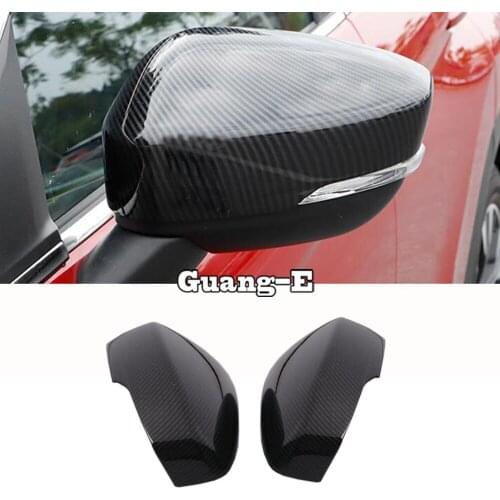 Car ABS Chrome/Carbon Fiber Car Rear View Rearview Side Glass Mirror Trim Frame For Mitsubishi Eclipse Cross 2017 2018 2019 2020