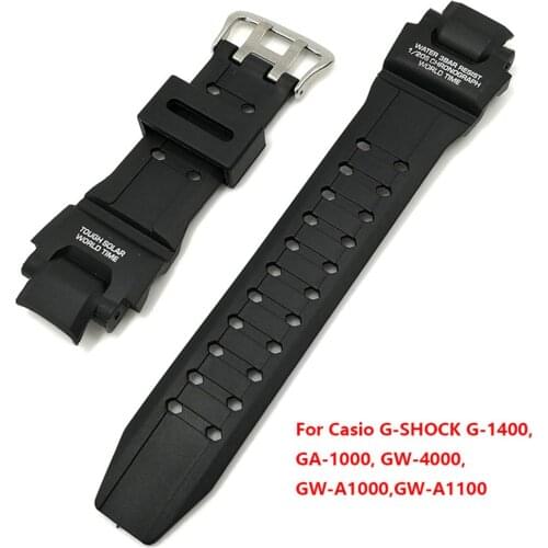 Silicone Watch Strap for Casio G-Shock GA-1000 /1100 GW-4000 /A1100 G-1400 Men Sport Waterproof Wrist Band Bracelet Accessories