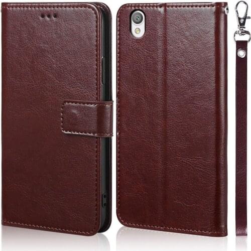 Luxury Leather Flip Book Case for Sony Xperia L1 / E6 G3311 G3312 G3313 Wallet Stand Case Phone Cover Bag coque