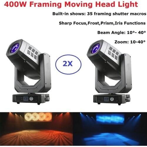 Beam Spot Zoom Framing 4IN1 LED Moving Head Light 400W RGBW Colors Framing Moving Head For Stage Wedding Outdoor Light Dj Effect