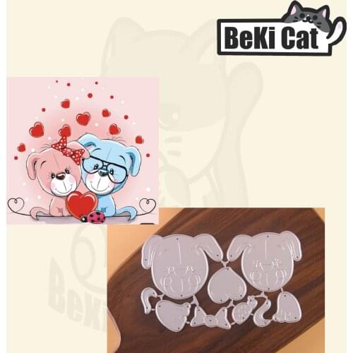 Pretty love bears Cutting Dies Stencils for DIY Scrapbooking photo album Decorative DIY Paper Cards