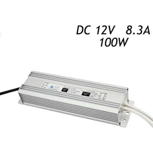 10Pcs/lot 12V 8.3A 100W Input 220V-240V AC To DC IP67 Waterproof LED Power Supply Driver for LED Strip Aluminum Transformers