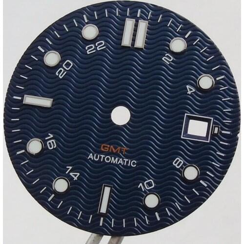 High quality Brand 31mm Watch Dial Plate with Date Window Fit GMT MINGZHU Automatic Movement