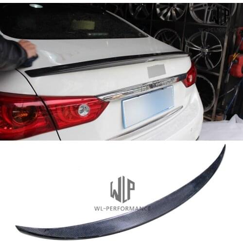 High quality Carbon fiber Car body kit rear spoiler wing Car body kit For infiniti Q50 Car Styling 2014-up