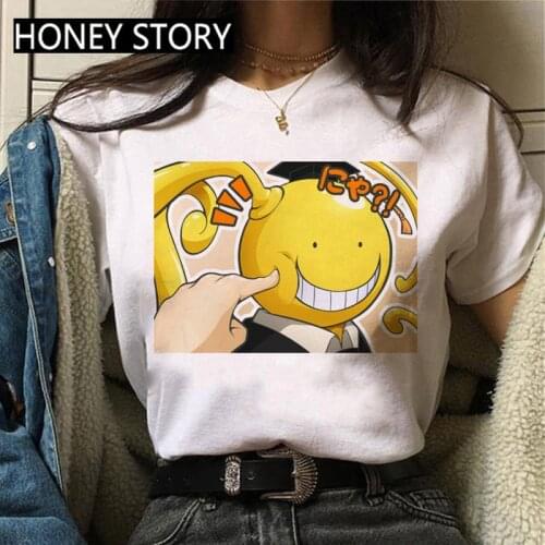 Women Funny Cartoon Harajuku Tshirt Japanese Anime Assassination Classroom T-Shirt Unisex Fashion Short Sleeve Tops Tee