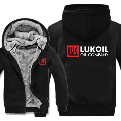 Winter Russian Lukoil Oil Company Hoodies Men Fashion Coat Pullover Fleece Liner Jacket Lukoil Oil Sweatshirts Hoody