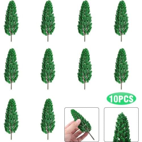 10pcs 16cm Model Pine Trees for Model Train DIY Crafts Scenery Layout Supplies Decorations