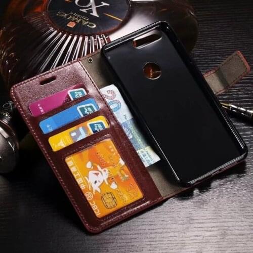 10pcs/lot Crazy Horse Wallet Leather Case For huawei Honor 9 lite/Enjoy 7S/For huawei P smart Photo Frame Card Slots