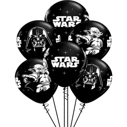 100pcs/Lot Black White Star Wars Latex Balloon Pirates Theme Movie Fans Party Decoration Birthday Party Supplies Kids Toys Balls